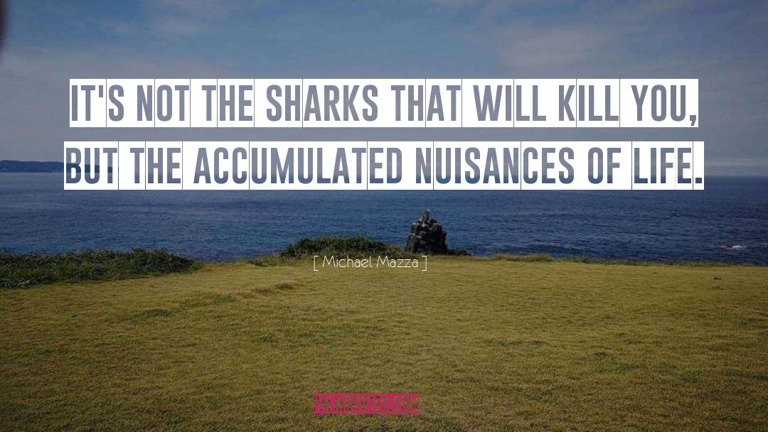 Michael Mazza Quotes: It's not the sharks that