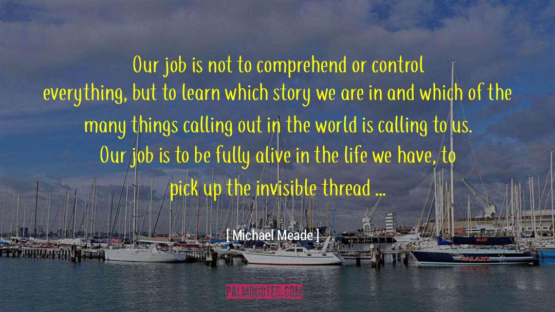 Michael Meade Quotes: Our job is not to