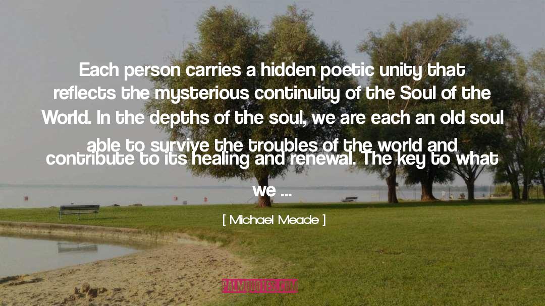 Michael Meade Quotes: Each person carries a hidden