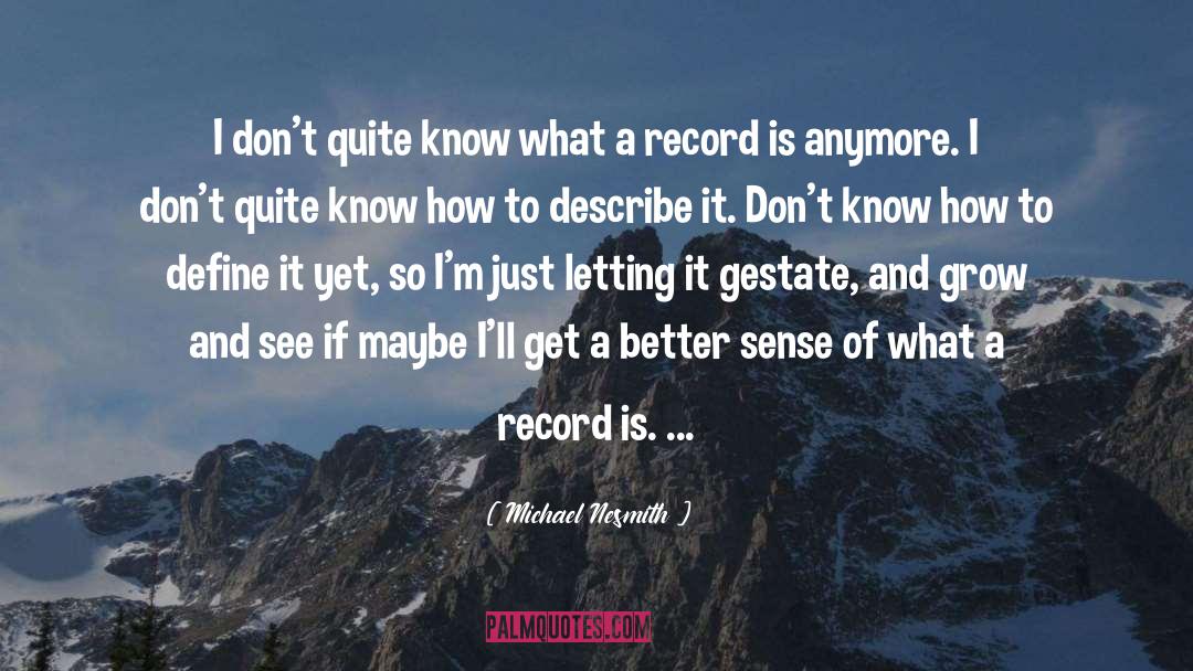 Michael Nesmith Quotes: I don't quite know what