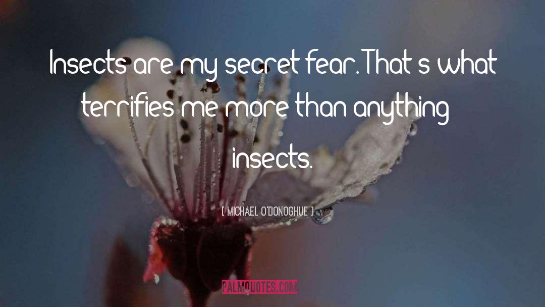 Michael O'Donoghue Quotes: Insects are my secret fear.