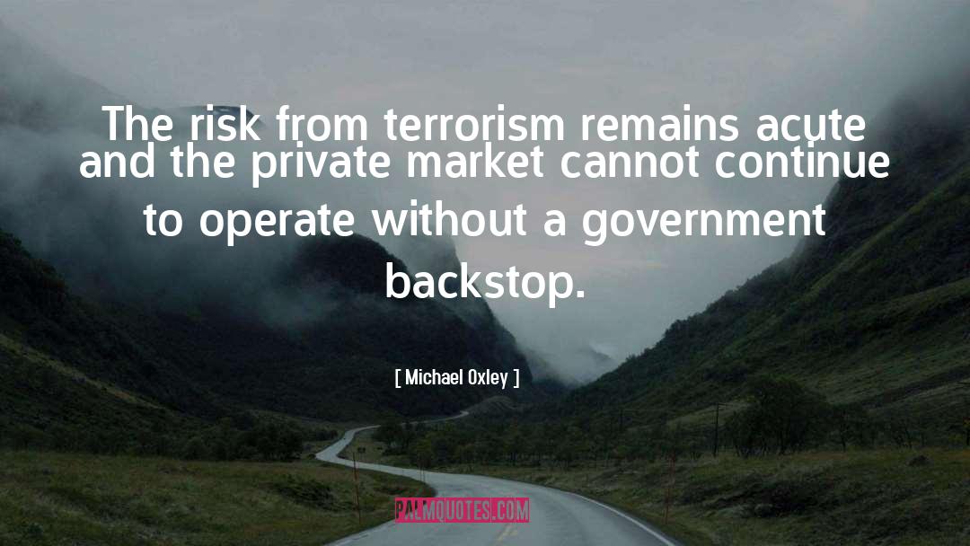 Michael Oxley Quotes: The risk from terrorism remains