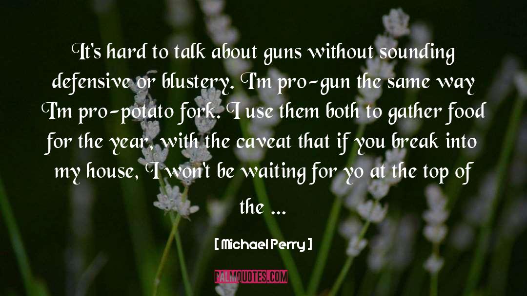 Michael Perry Quotes: It's hard to talk about