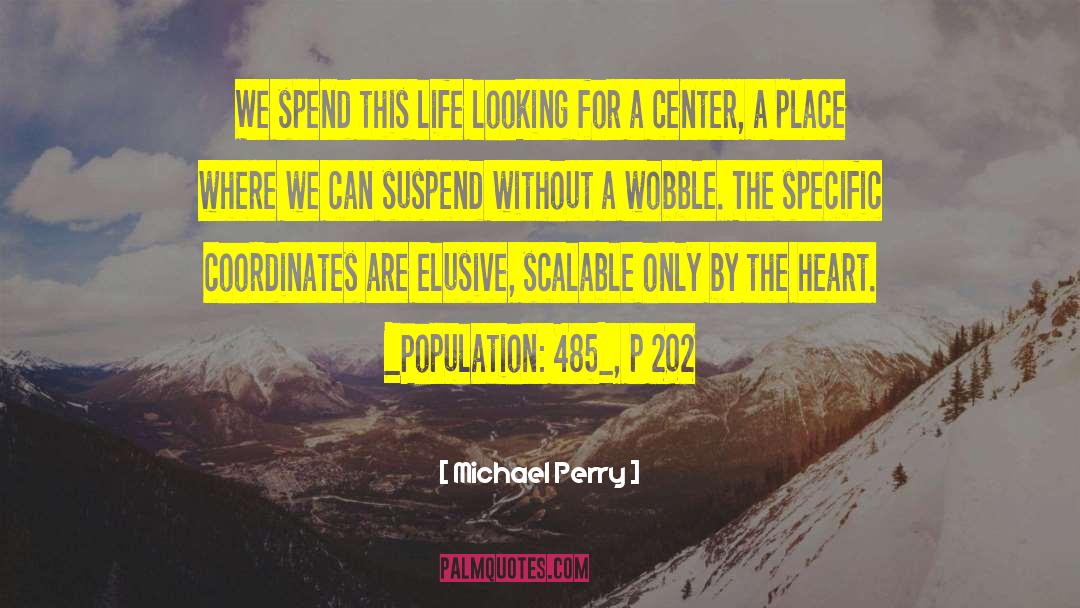 Michael Perry Quotes: We spend this life looking