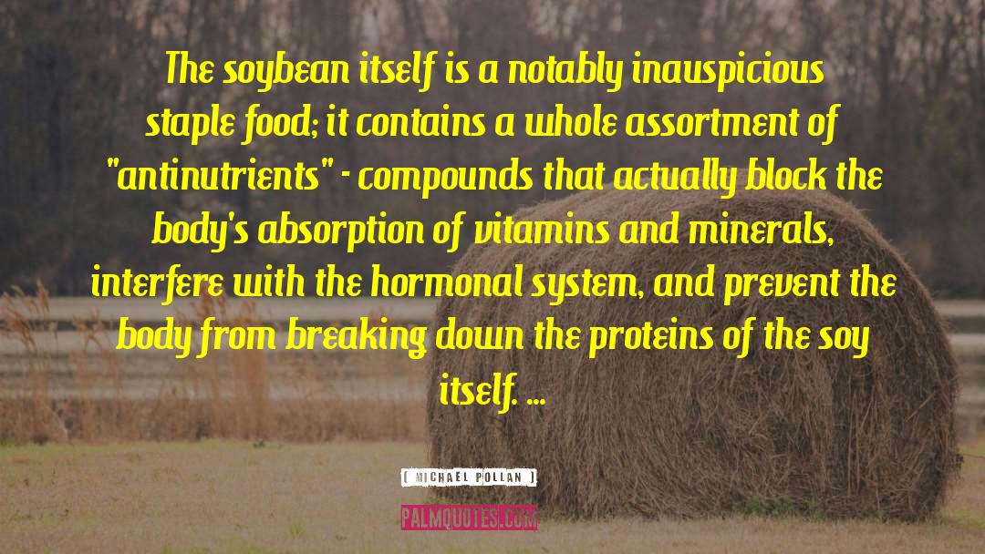 Michael Pollan Quotes: The soybean itself is a