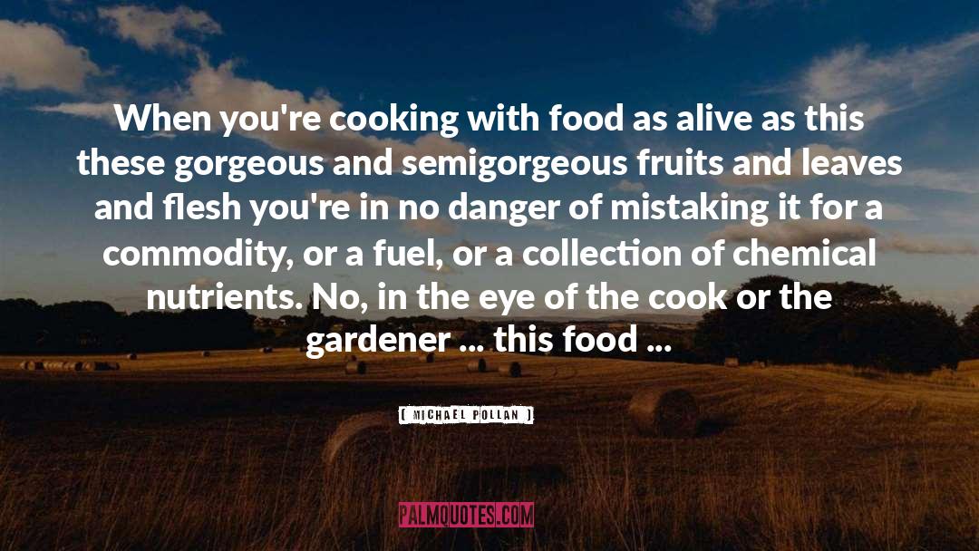 Michael Pollan Quotes: When you're cooking with food