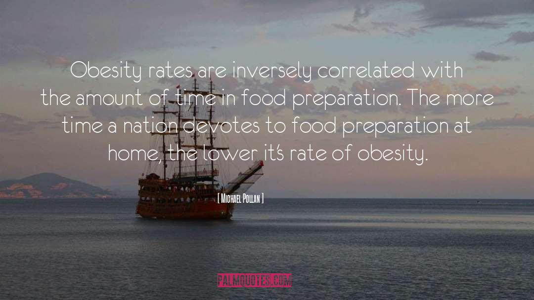 Michael Pollan Quotes: Obesity rates are inversely correlated