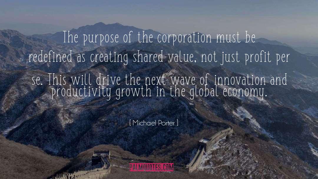 Michael Porter Quotes: The purpose of the corporation