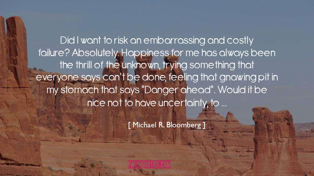 Michael R. Bloomberg Quotes: Did I want to risk