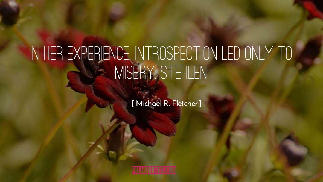 Michael R. Fletcher Quotes: In her experience, introspection led