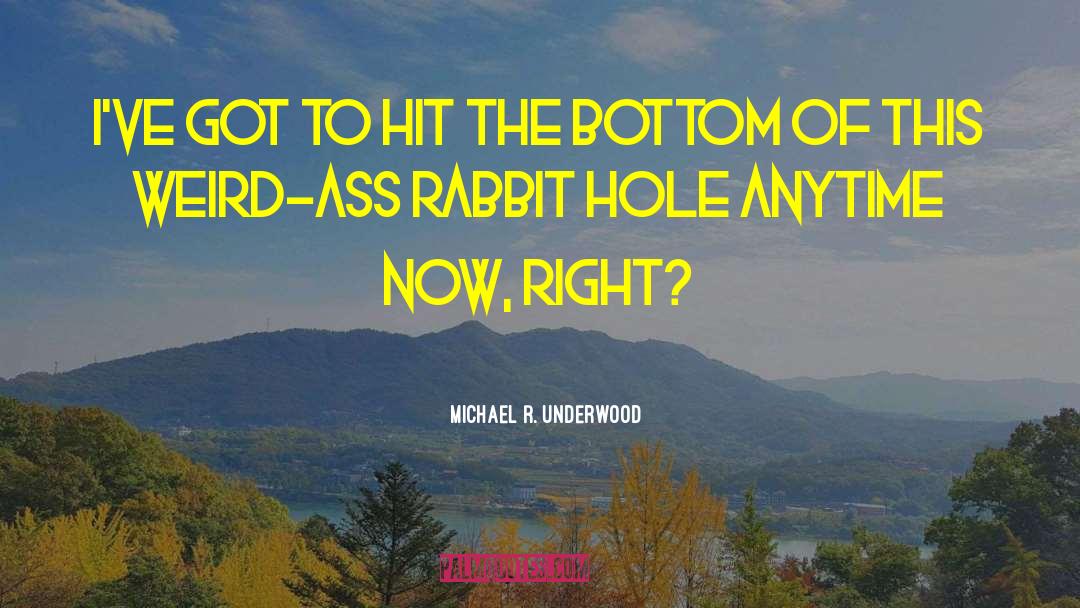 Michael R. Underwood Quotes: I've got to hit the