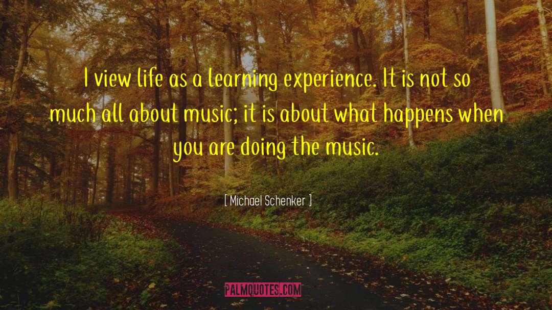 Michael Schenker Quotes: I view life as a