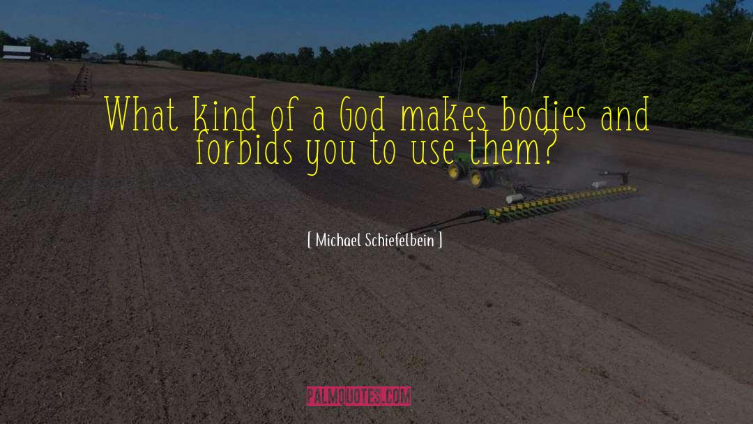 Michael Schiefelbein Quotes: What kind of a God