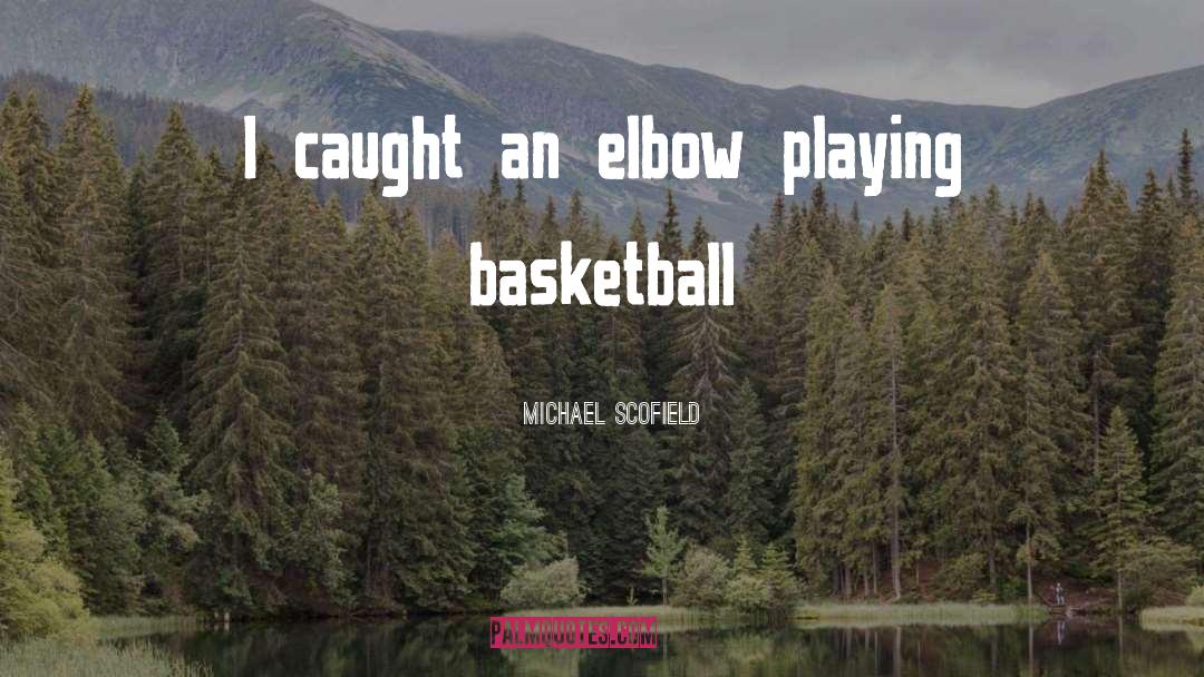 Michael Scofield Quotes: I caught an elbow playing