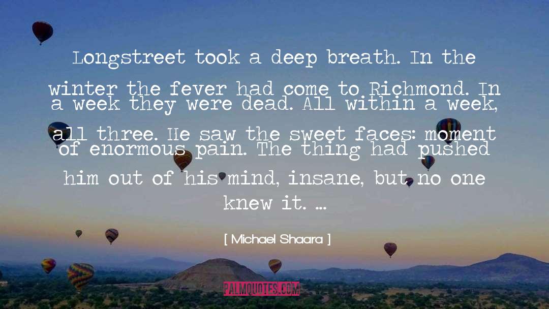 Michael Shaara Quotes: Longstreet took a deep breath.