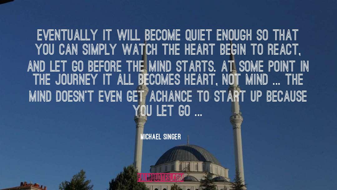 Michael Singer Quotes: Eventually it will become quiet