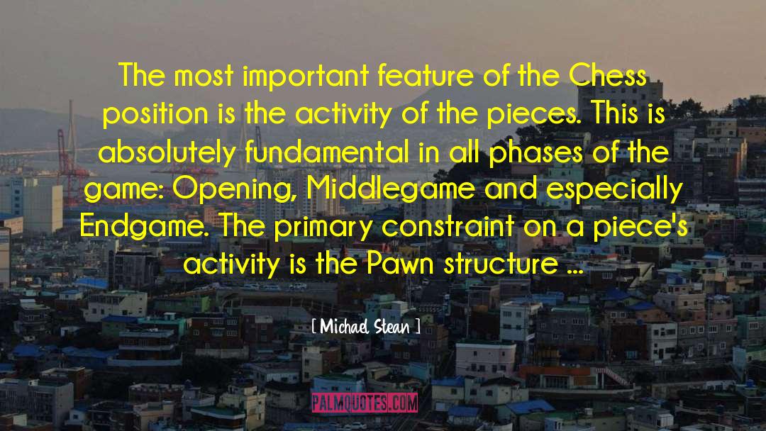 Michael Stean Quotes: The most important feature of