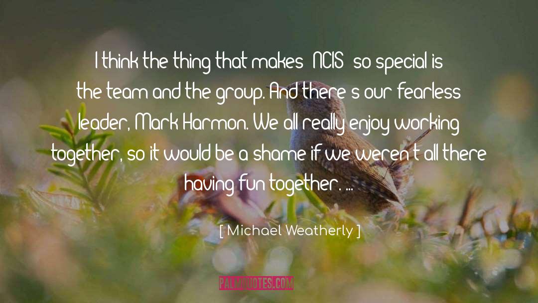 Michael Weatherly Quotes: I think the thing that
