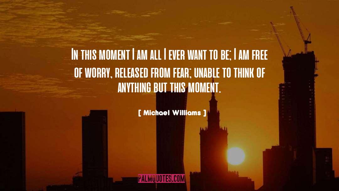 Michael Williams Quotes: In this moment I am