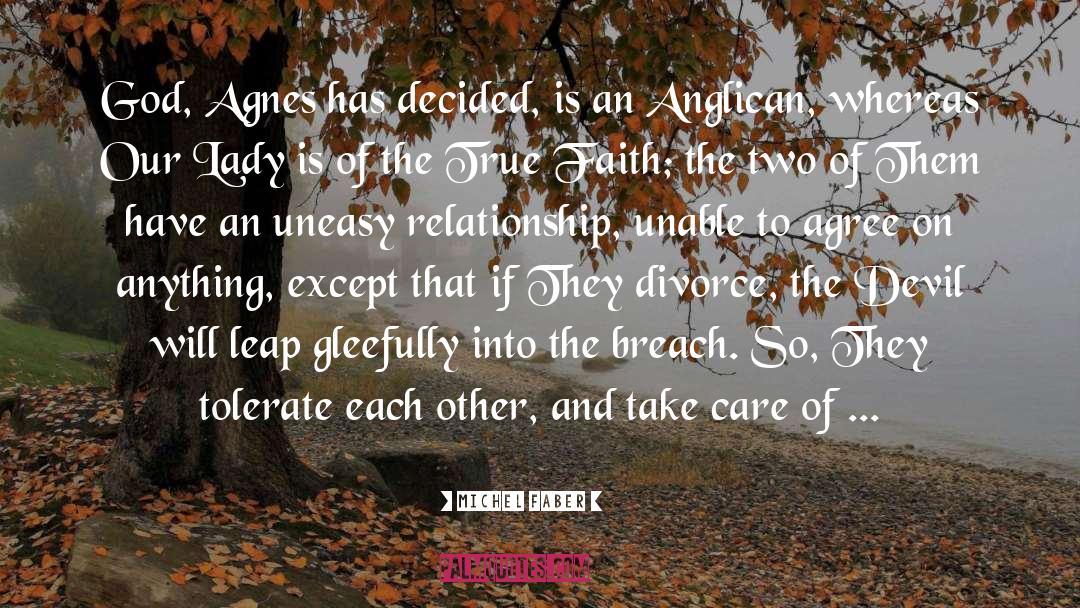 Michel Faber Quotes: God, Agnes has decided, is