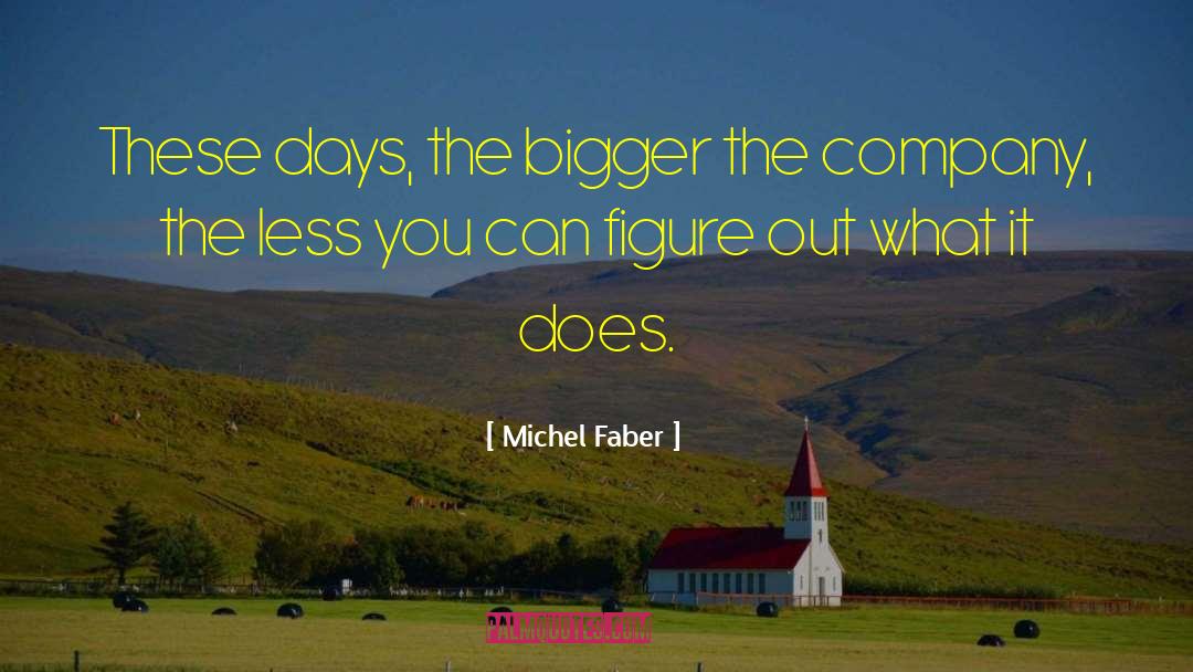 Michel Faber Quotes: These days, the bigger the