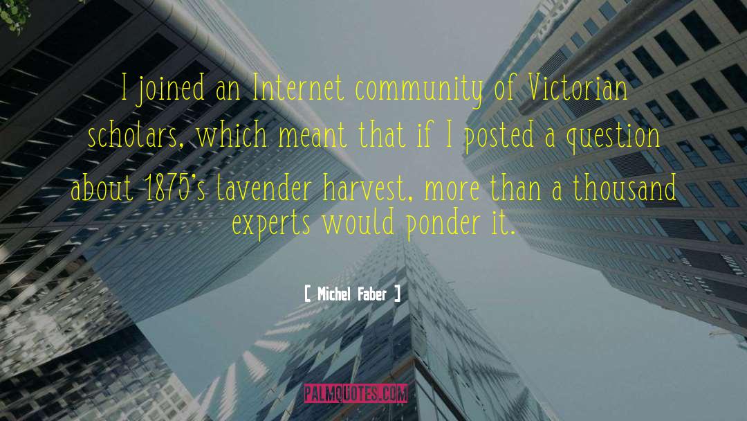 Michel Faber Quotes: I joined an Internet community