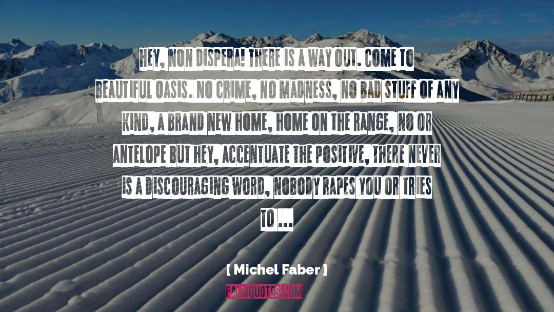 Michel Faber Quotes: Hey, non dispera! There is