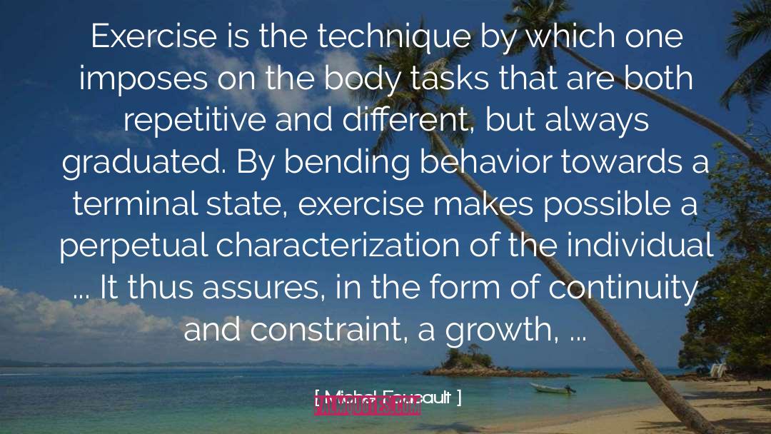 Michel Foucault Quotes: Exercise is the technique by