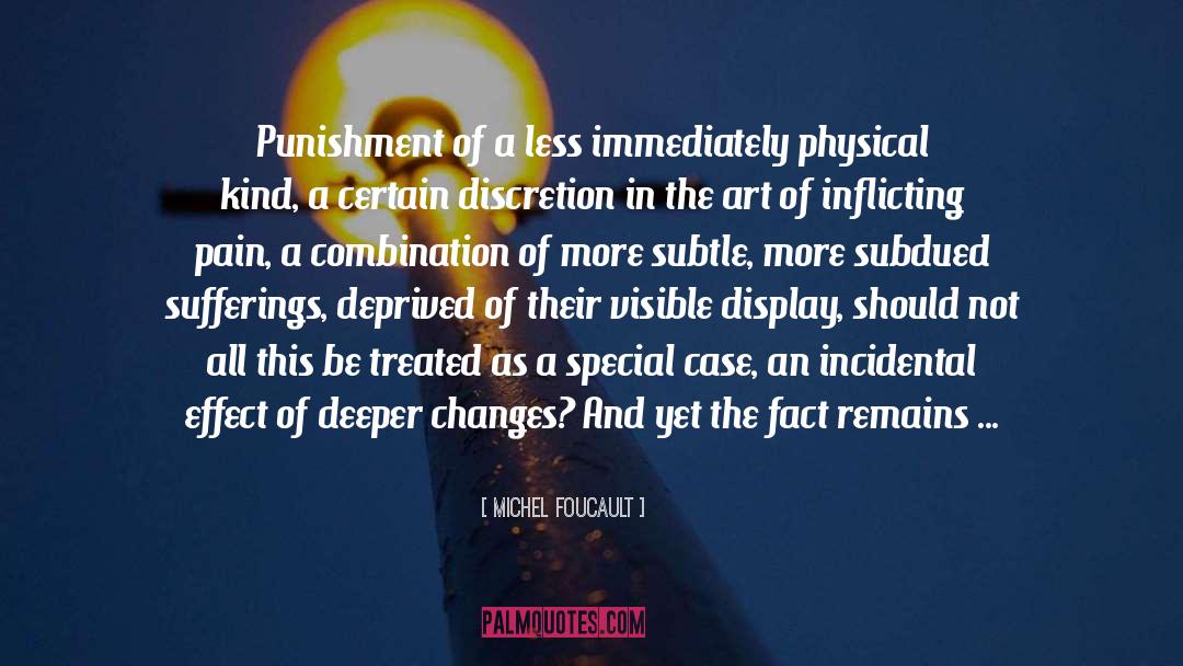 Michel Foucault Quotes: Punishment of a less immediately