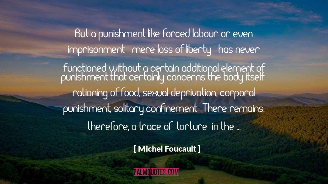 Michel Foucault Quotes: But a punishment like forced