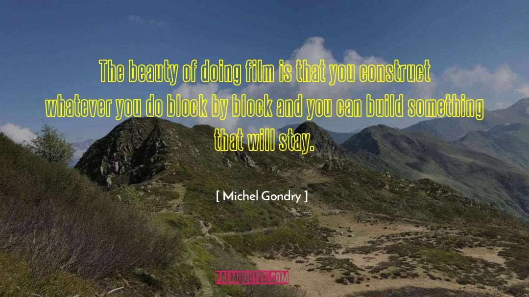 Michel Gondry Quotes: The beauty of doing film