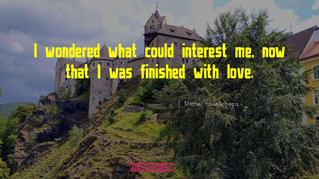 Michel Houellebecq Quotes: I wondered what could interest