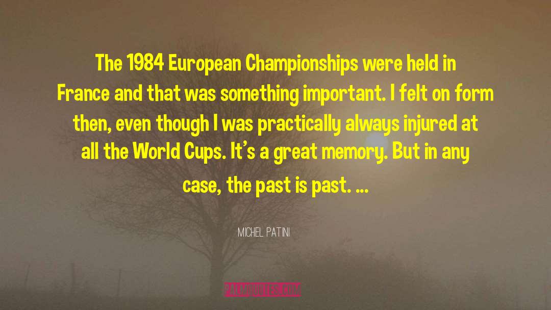 Michel Patini Quotes: The 1984 European Championships were