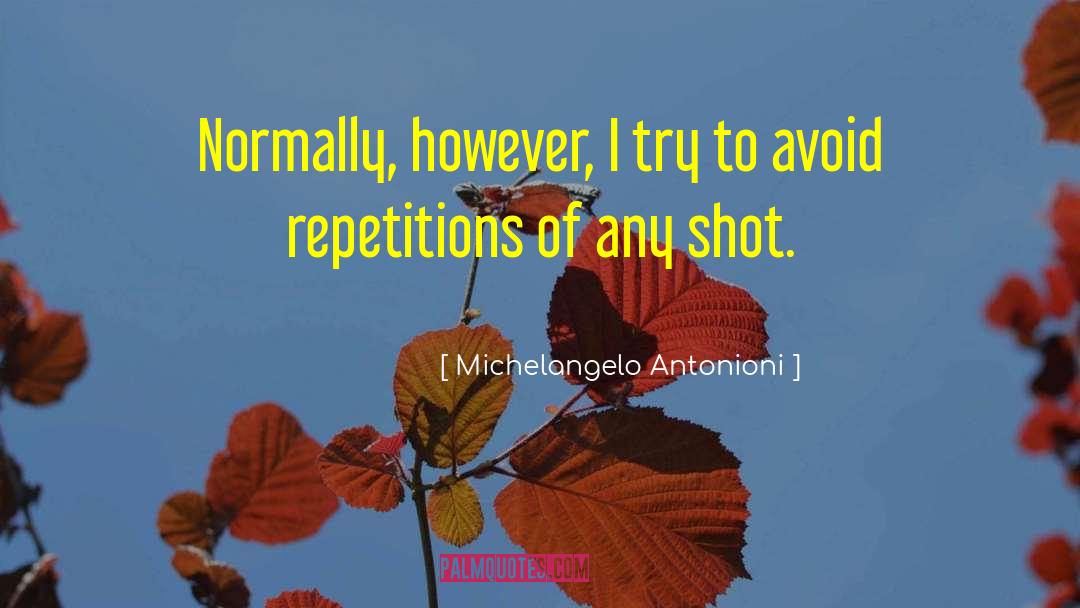 Michelangelo Antonioni Quotes: Normally, however, I try to