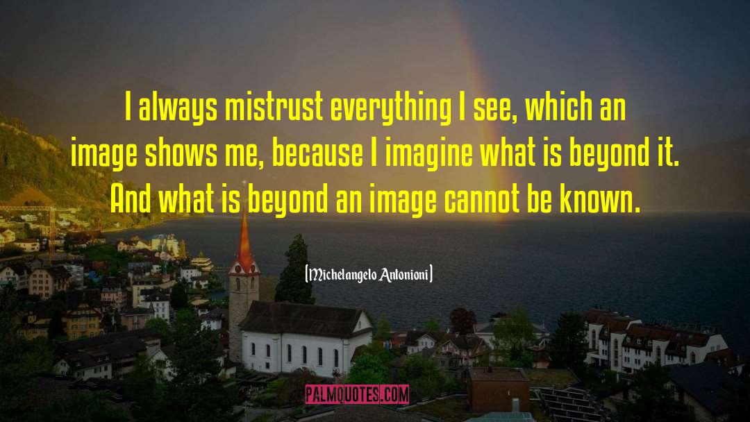 Michelangelo Antonioni Quotes: I always mistrust everything I