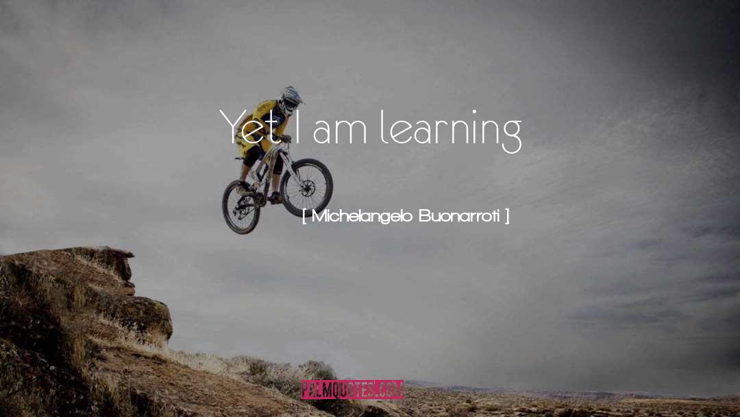 Michelangelo Buonarroti Quotes: Yet I am learning