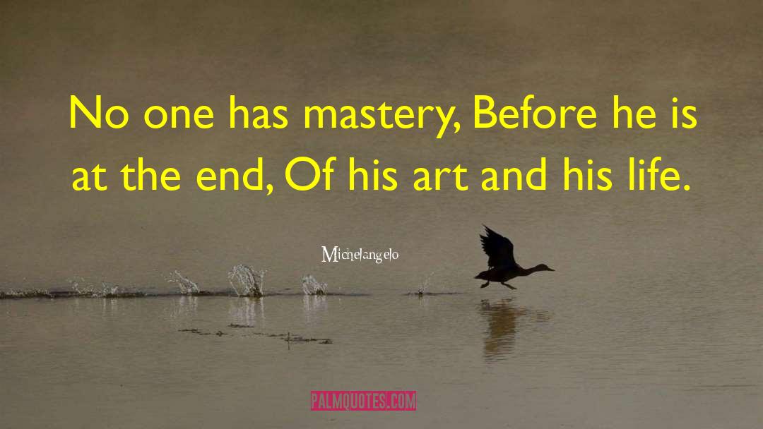 Michelangelo Quotes: No one has mastery, Before