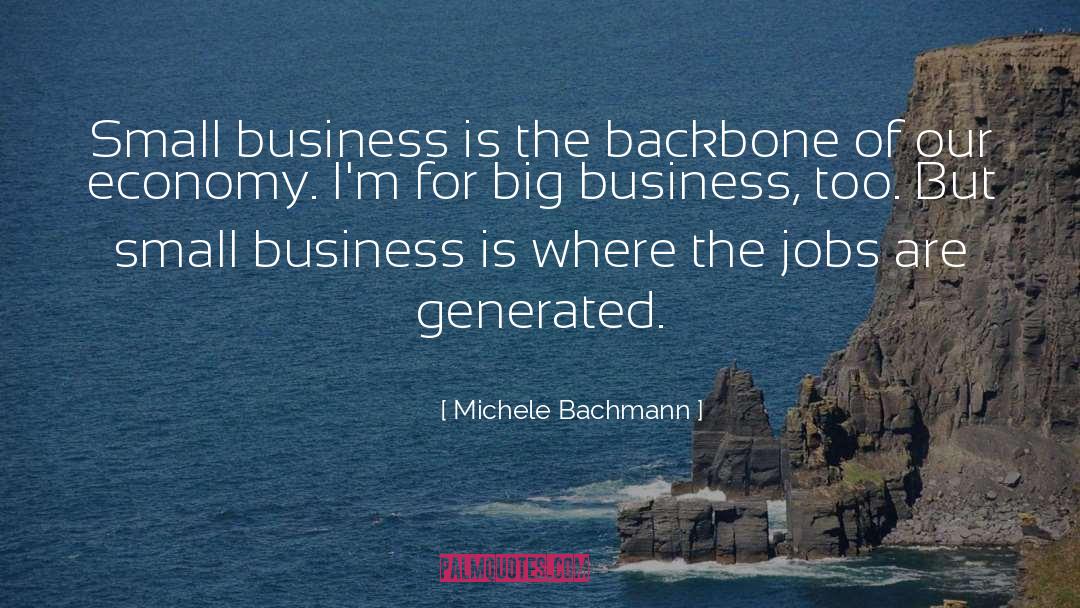 Michele Bachmann Quotes: Small business is the backbone