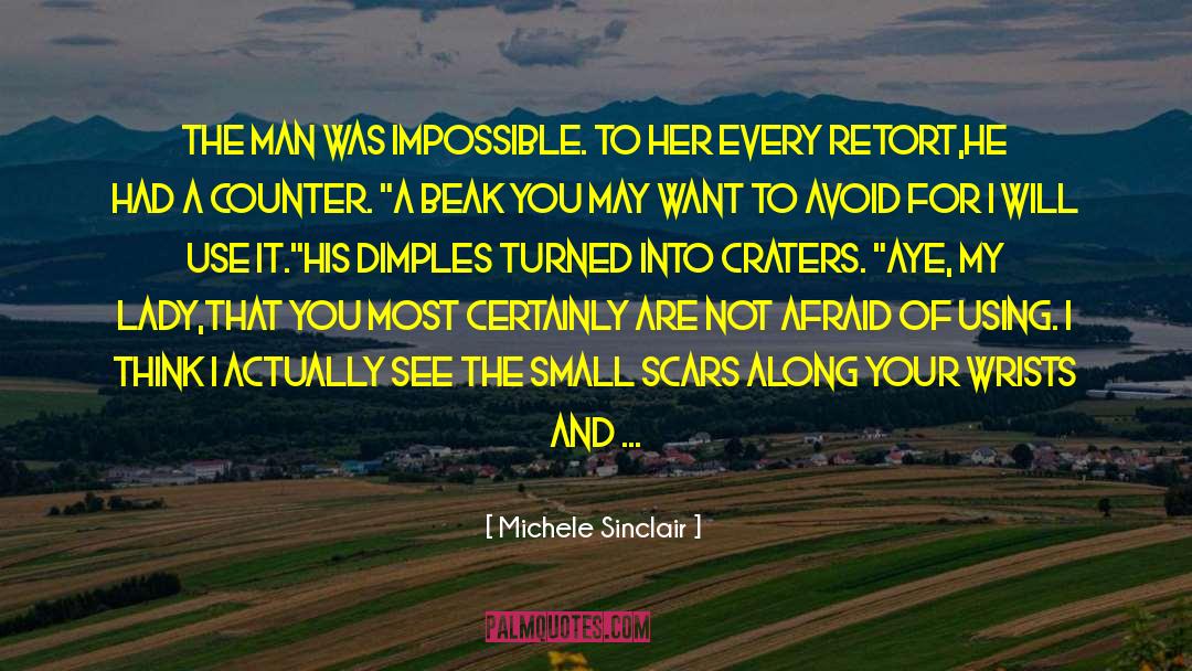 Michele Sinclair Quotes: The man was impossible. To