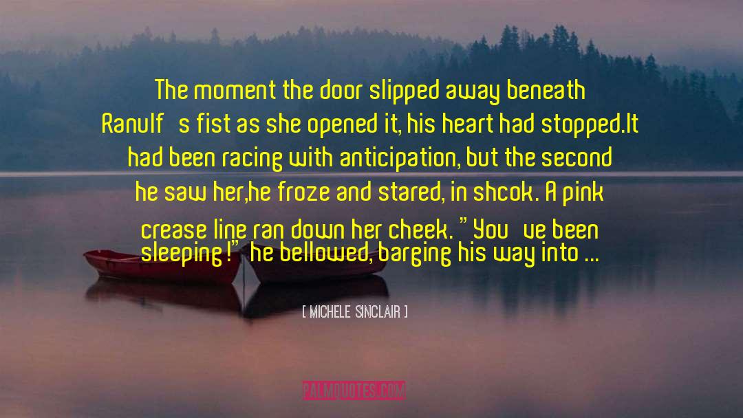 Michele Sinclair Quotes: The moment the door slipped