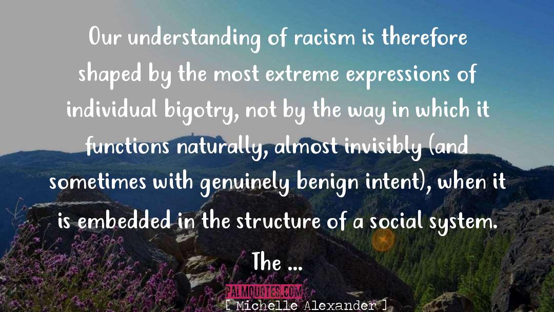 Michelle Alexander Quotes: Our understanding of racism is