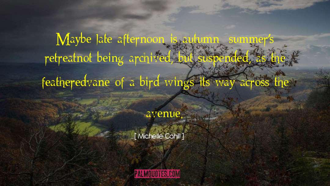 Michelle Cahill Quotes: Maybe late afternoon is autumn;