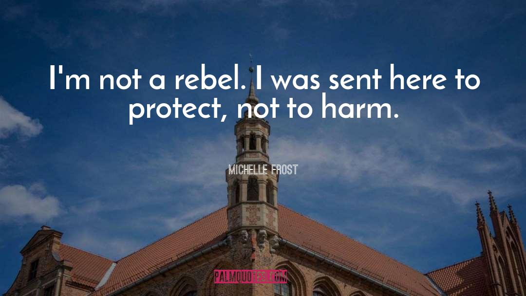 Michelle Frost Quotes: I'm not a rebel. I