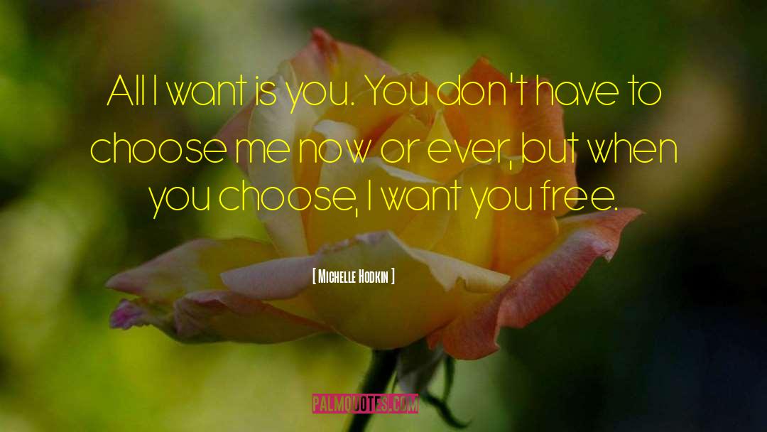 Michelle Hodkin Quotes: All I want is you.