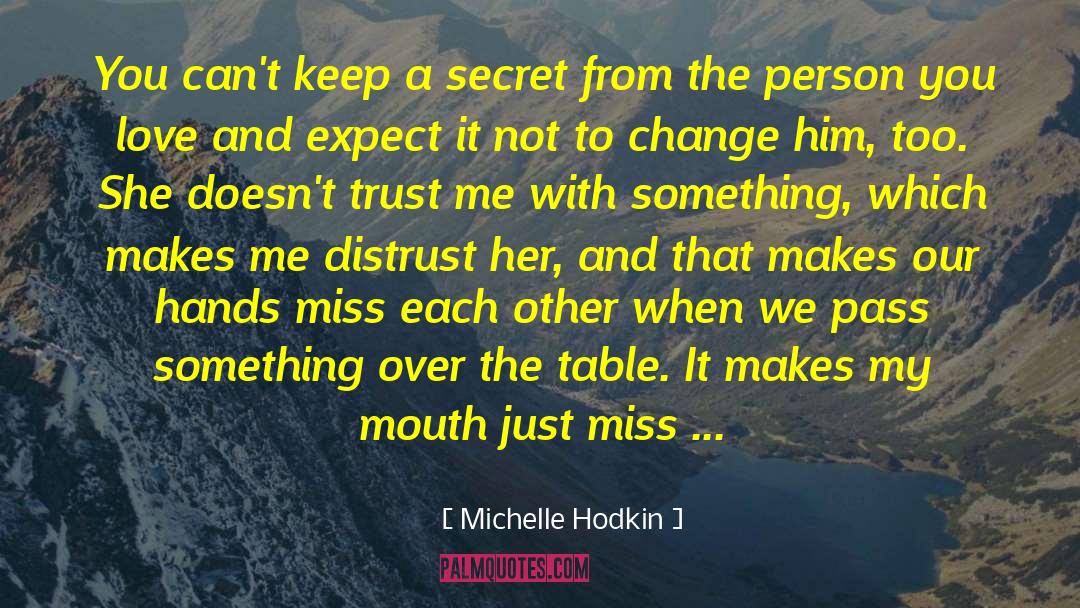 Michelle Hodkin Quotes: You can't keep a secret