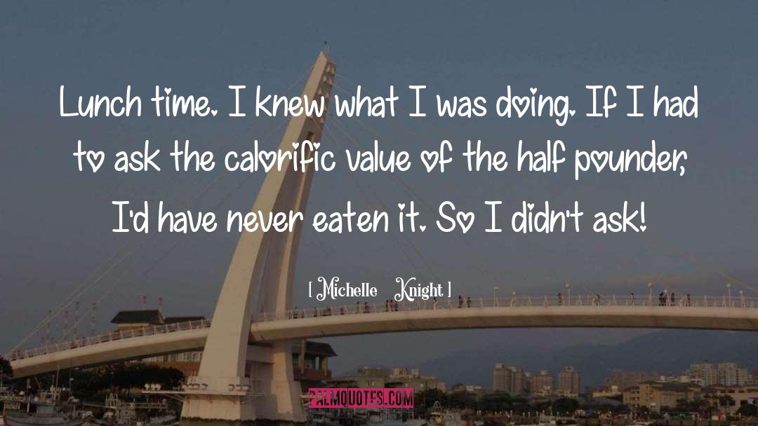 Michelle Knight Quotes: Lunch time. I knew what