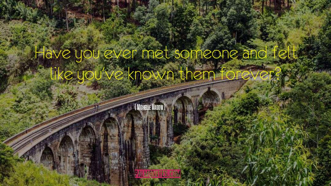 Michelle Madow Quotes: Have you ever met someone