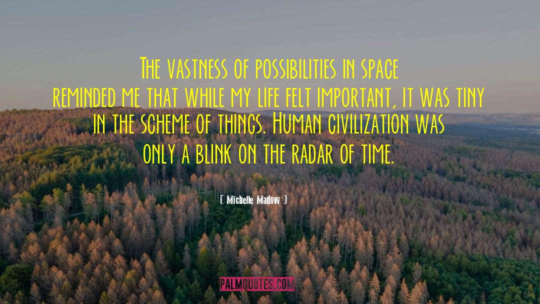 Michelle Madow Quotes: The vastness of possibilities in