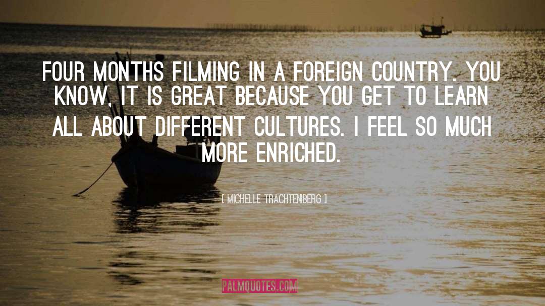 Michelle Trachtenberg Quotes: Four months filming in a