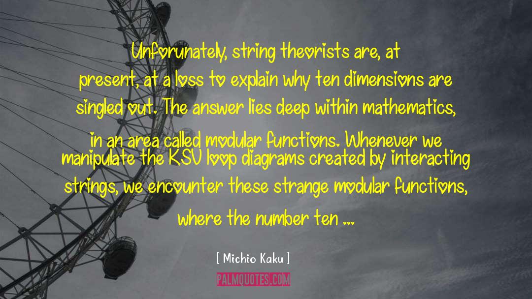 Michio Kaku Quotes: Unforunately, string theorists are, at